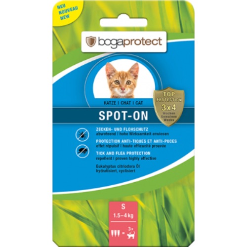 Bogaprotect SPOT-ON  puugi- ja kirbutõrjevahend kassile S (1,5-4kg)