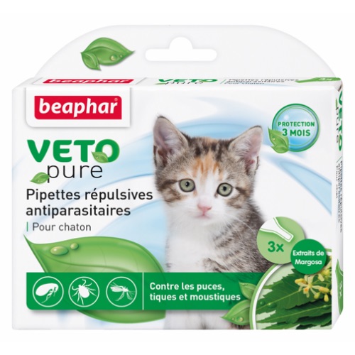 Beaphar Veto Pure Spot-On parasiite tõrjuv täpilahus kassipoegadele