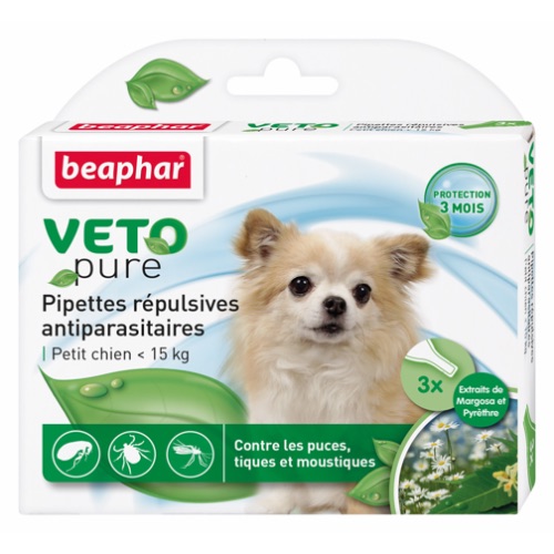 Beaphar Veto Pure Spot-On parasiite tõrjuv täpilahus koertele alla 15kg