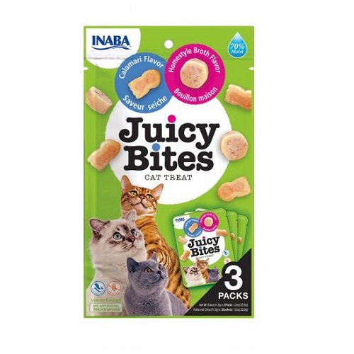 Churu Juicy Bites Koduse puljongi ja Kalmaari maitsega maiustus kassile