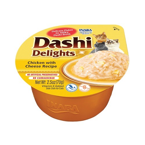 Inaba Dashi Delights Kana ja juust konserv kassile 70g