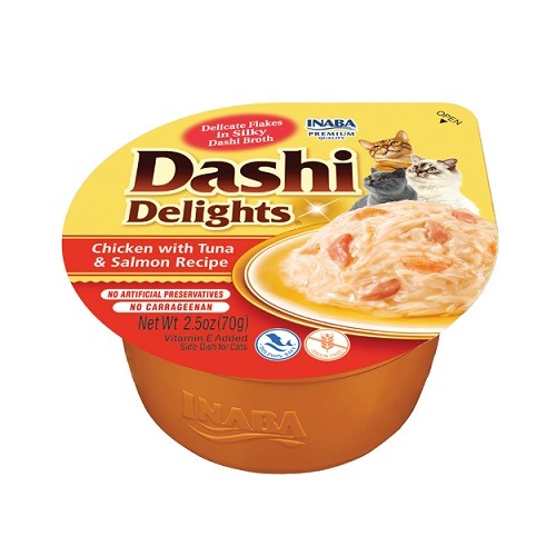Inaba Dashi Delights Kana, tuunikala ja lõhe konserv kassile 70g