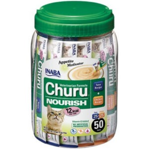 Inaba Churu Nourish Kana ja Tuunikalaga isu motiveeriv maiustus taastuvatele kassidele 50x14g