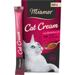 Miamor Cream veiseliha ja köögiviljadega kreem kassidele 75g