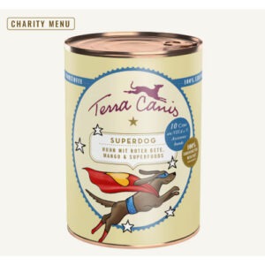 Terra Canis SUPERDOG kana, peedi, mango ja supertoitudega teraviljavaba konserv koerale 400g