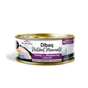 Dibaq Natural Moments 5 Star kalkuni ja mustika konserv steriliseeritud kassile 70g