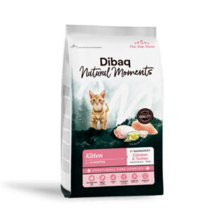 Dibaq Natural Moments 5 Star Kitten kana ja kalkuniga kassipojatoit 1,5kg