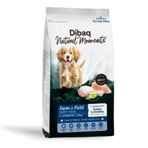 Dibaq Natural Moments 5 Star Maxi Puppy kalkuni ja kanaga suurt tõugu kutsikatoit 2kg
