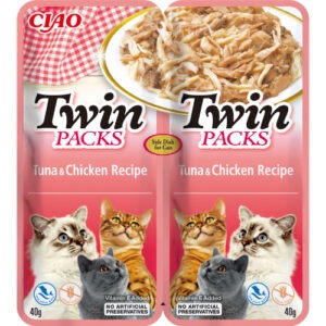 Inaba Twin Packs Kana ja tuunikala konserv kassile 2x40g