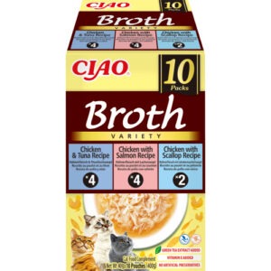 Inaba Churu Ciao Broth puljong rebitud lihaga assortiikarp kassile 10x40g