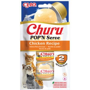 Churu POP'N Serve Chicken Recipe kanaga maiustus kassidele 2x35g