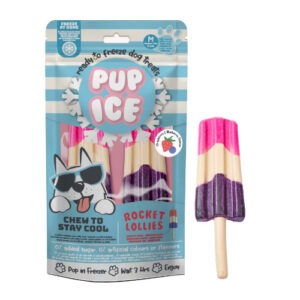 PUP ICE Rocket Lollies maasika ja mustika jäätis koertele 2 tk