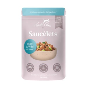 Terra Felis Saucèlets Veise- ja ulukiliha konserv kassidele 85g