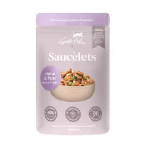 Terra Felis Saucèlets Kana- ja kalkuniliha konserv kassidele 85g